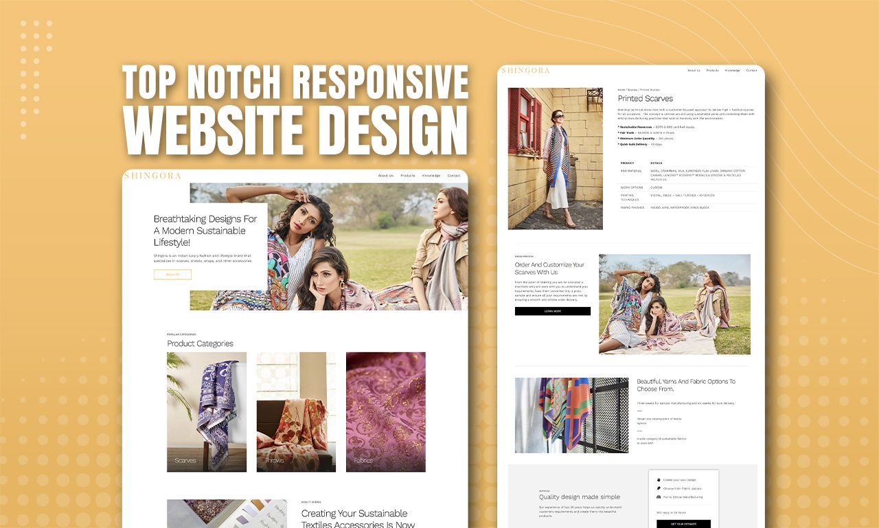 Textile factory webdesign 