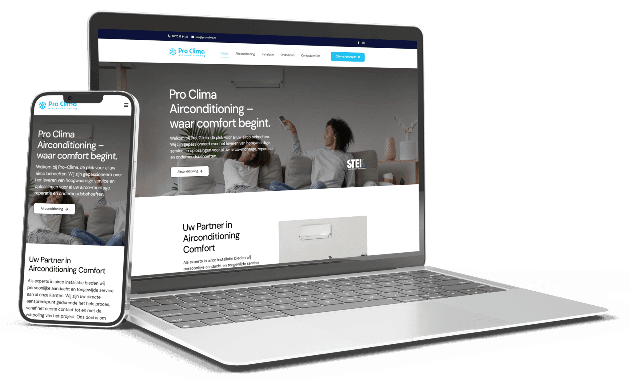Website voor Pro Clima