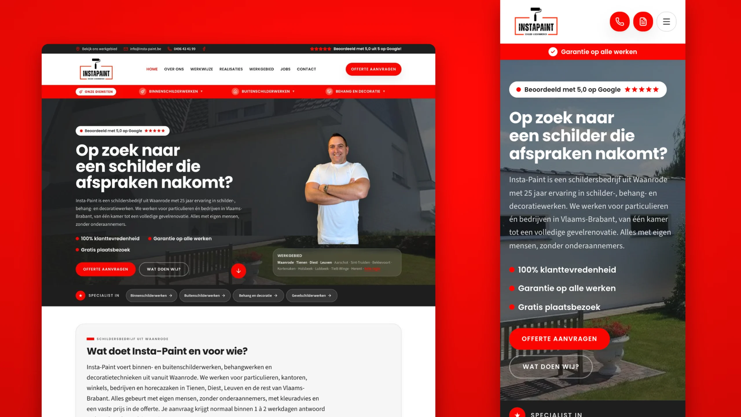 Insta-Paint Vanderweyen Google SEO Website voor Insta-Paint