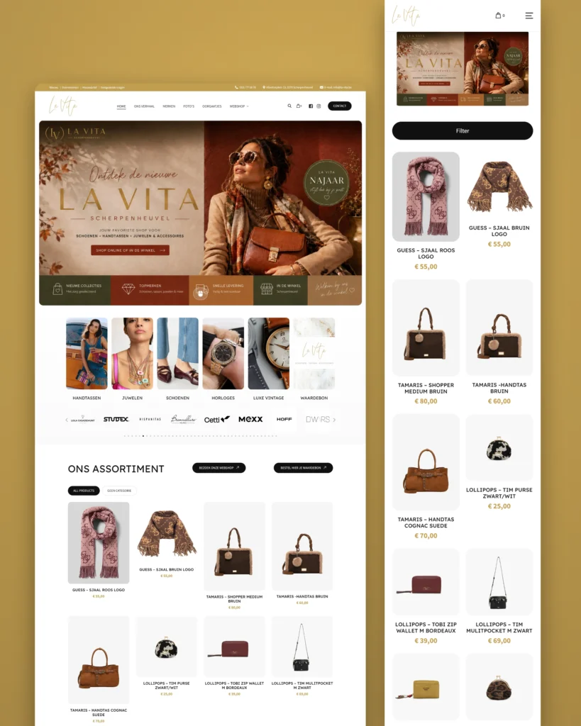 Integrations & Automations Integrations Online store created for La Vita Scherpenheuvel