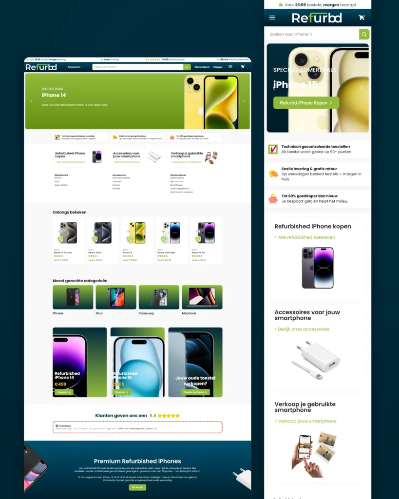 Online store created for Refurbd